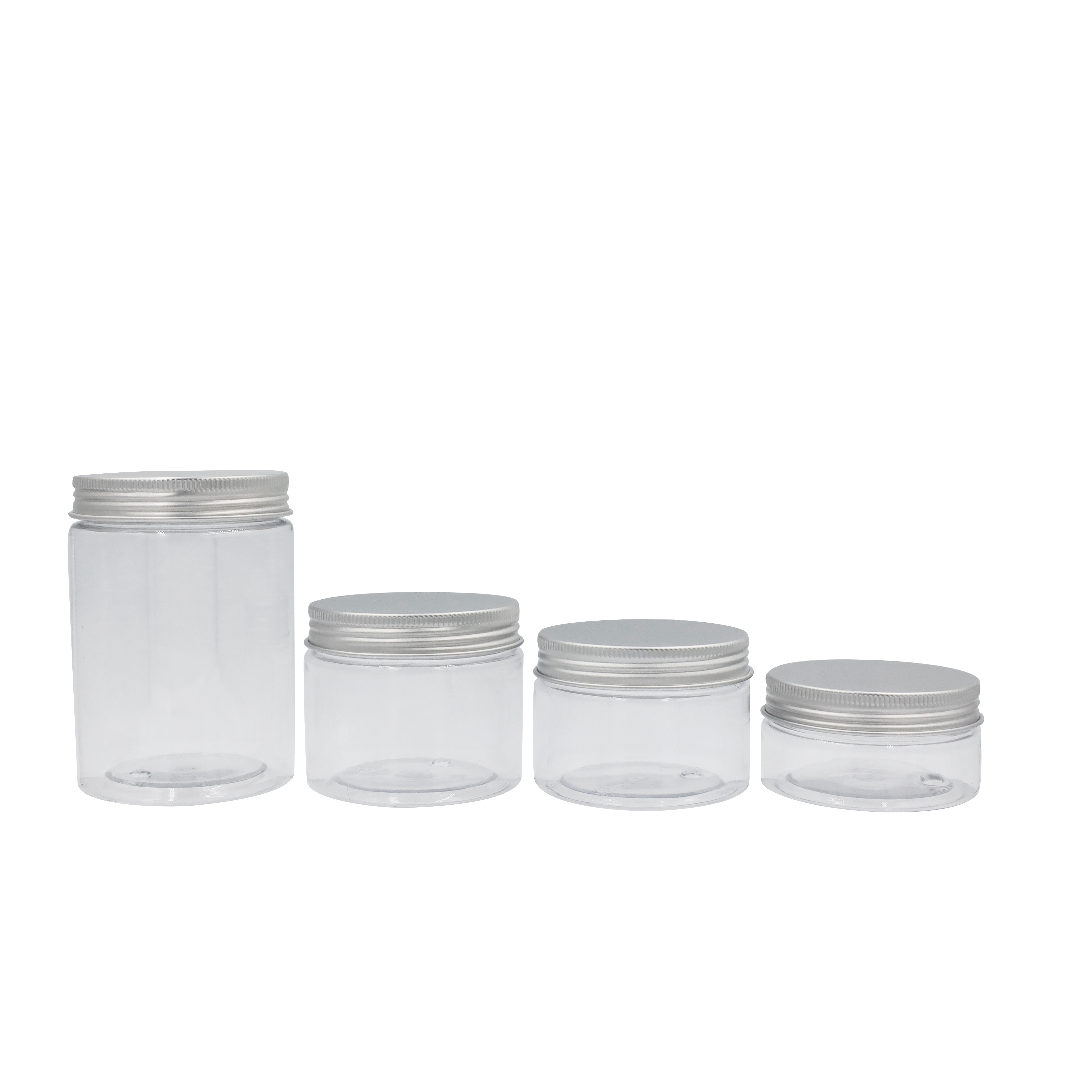 50ml 80ml 100ml 120ml 150ml 200ml 250ml Skin Care Cosmetic Containers Round PET Plastic Jars Containers