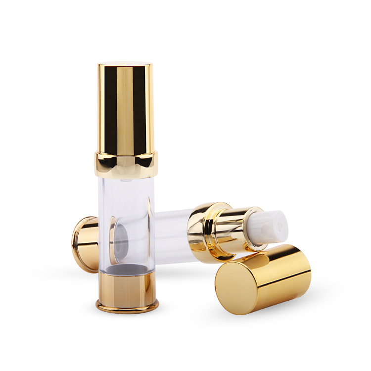 ABS Airless Container 30ml Gold Cosmetic Packaging Airless Spray Bottle