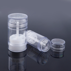 15ml 30ml 50ml 75ml Round Shape Bottom Filling Clear Twist Up Stick Tube Deodorant Container Reusable Deodorant Bottle