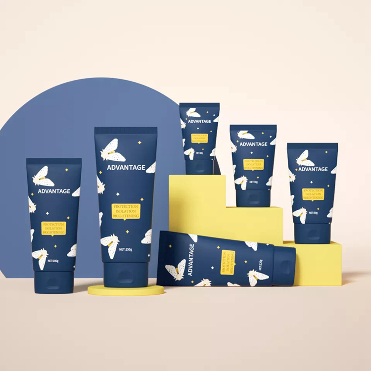 Wholesale Luxury Custom Color Stock Minamilist Flat Soft Custom Multifunctional Hangzhou Flexo Eco Friendly Paste Tube For Cosmetics