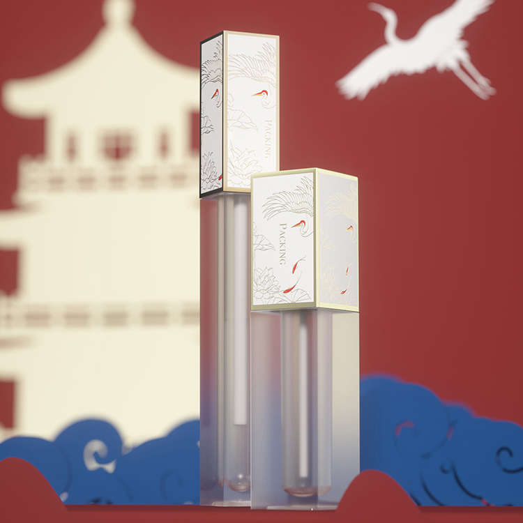 Wholesale Private Label Eco-friendly Aesthetic Square Shape Quality Lip Gloss Tube