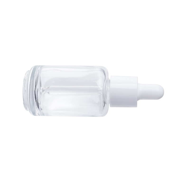 Eco-friendly Refillable Multifunctional Liquid Cosmetic Packaging Screw Lid Custom Materials Essential Oil Skin Care Empty Transparent Cosmetics Glass Drop Bottle